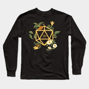 Polyhedral D20 Dice for Plant Lovers Long Sleeve T-Shirt